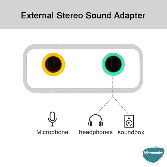 Microsonic Type-C Sound Card Kablo Type-C to 3 5mm Kulaklık ve Mikrofon Çevirici Adaptör Gri 2