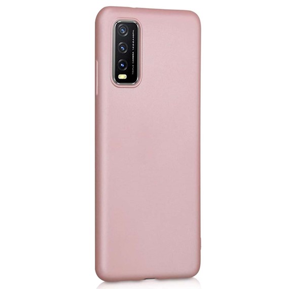 Microsonic Matte Silicone Vivo Y20 Kılıf Rose Gold 2