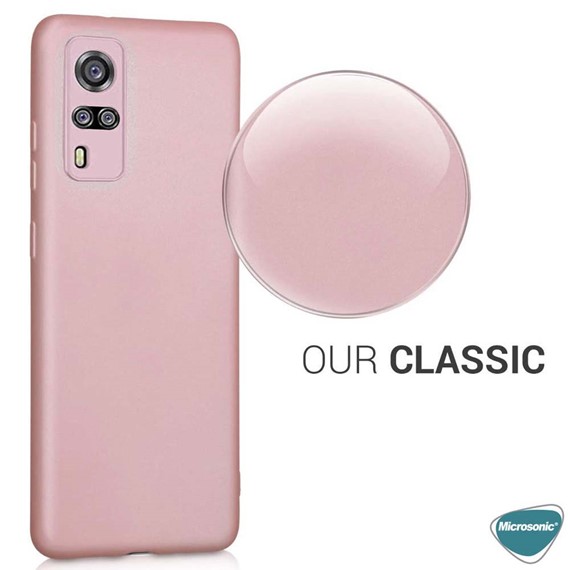 Microsonic Matte Silicone Vivo Y51A Kılıf Gold 5