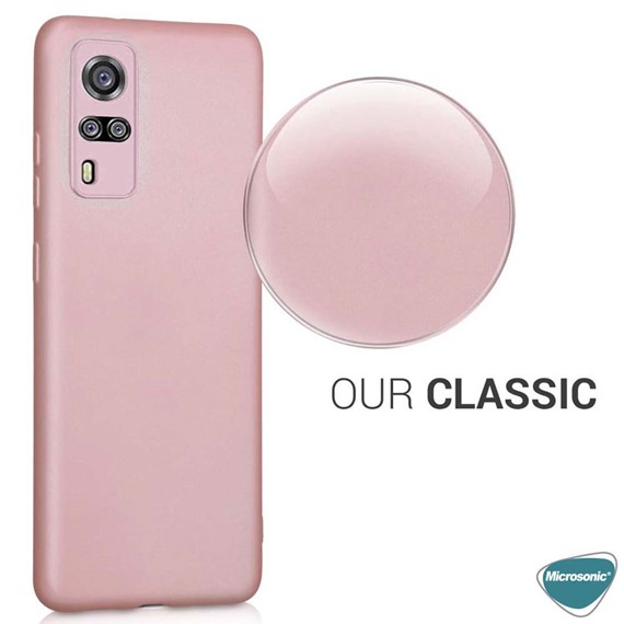 Microsonic Matte Silicone Vivo Y51 Kılıf Rose Gold 5