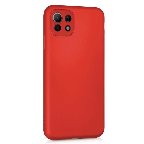 Microsonic Matte Silicone Xiaomi Mi 11 Lite Kılıf Kırmızı 2