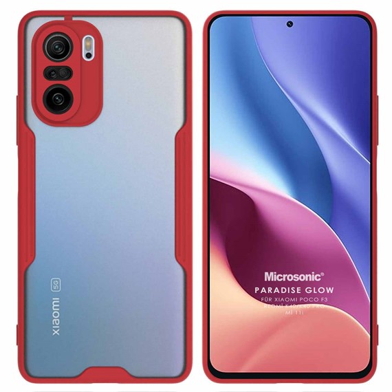 Microsonic Xiaomi Redmi K40 Pro Kılıf Paradise Glow Kırmızı 1