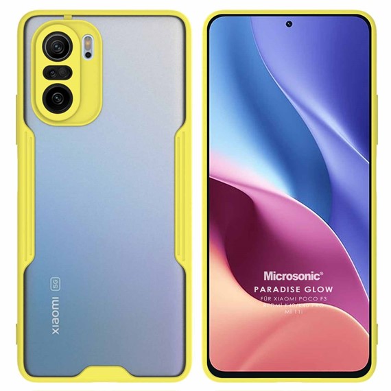 Microsonic Xiaomi Redmi K40 Pro Kılıf Paradise Glow Sarı 1