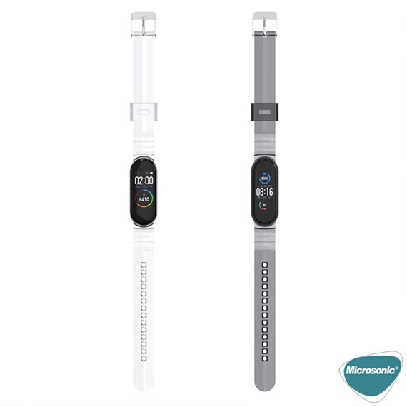 Microsonic Xiaomi Mi Band 6 Kordon Transparent Clear Band Şeffaf 5