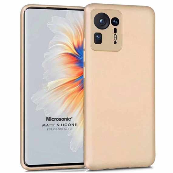 Microsonic Matte Silicone Xiaomi Mi Mix 4 Kılıf Gold 1