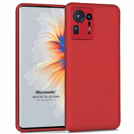 Microsonic Matte Silicone Xiaomi Mi Mix 4 Kılıf Kırmızı 1