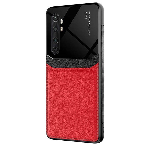 Microsonic Xiaomi Mi Note 10 Lite Kılıf Uniq Leather Kırmızı 2