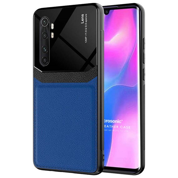 Microsonic Xiaomi Mi Note 10 Lite Kılıf Uniq Leather Lacivert 1