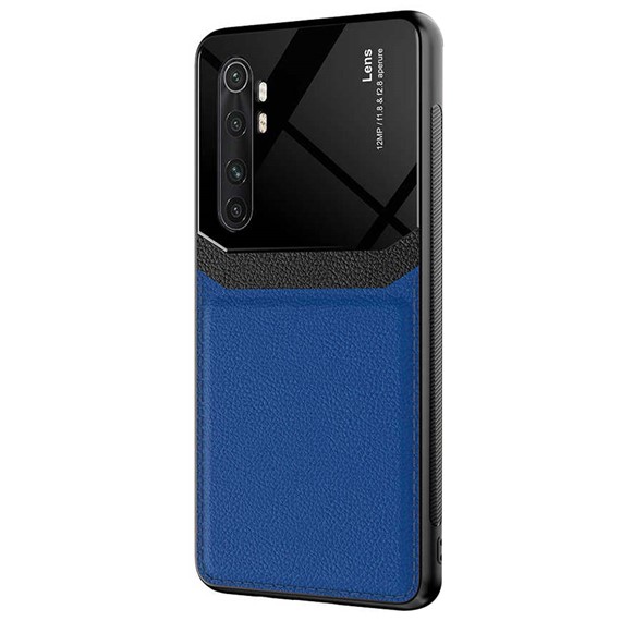 Microsonic Xiaomi Mi Note 10 Lite Kılıf Uniq Leather Lacivert 2