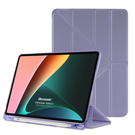 Microsonic Xiaomi Mi Pad 5 Kılıf Origami Pencil Lila 1