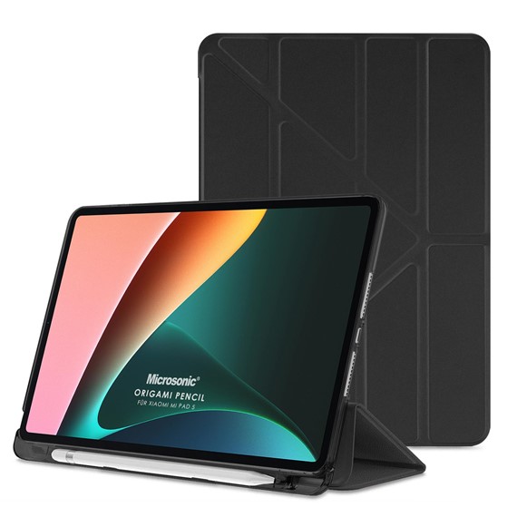 Microsonic Xiaomi Mi Pad 5 Kılıf Origami Pencil Siyah 1