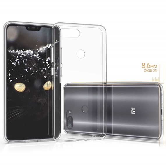 Microsonic Xiaomi Mi 8 Lite Kılıf Transparent Soft Beyaz 4