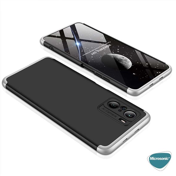 Microsonic Xiaomi Mi 11i Kılıf Double Dip 360 Protective Siyah Mavi 5