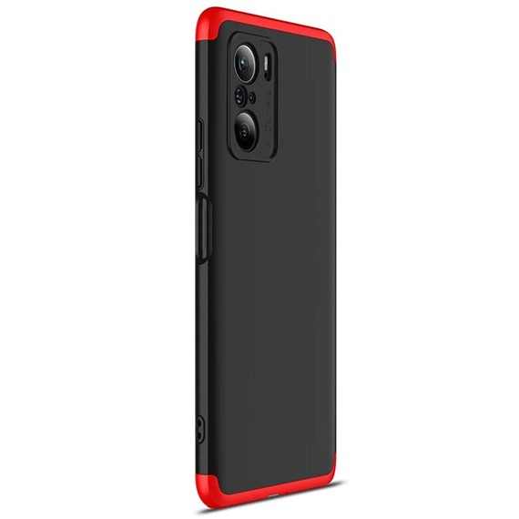 Microsonic Xiaomi Redmi K40 Pro Kılıf Double Dip 360 Protective Siyah Kırmızı 2