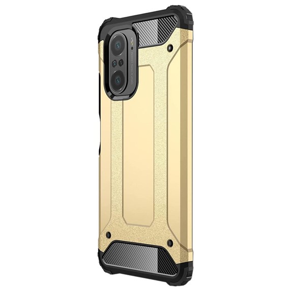 Microsonic Xiaomi Poco F3 Kılıf Rugged Armor Gold 2