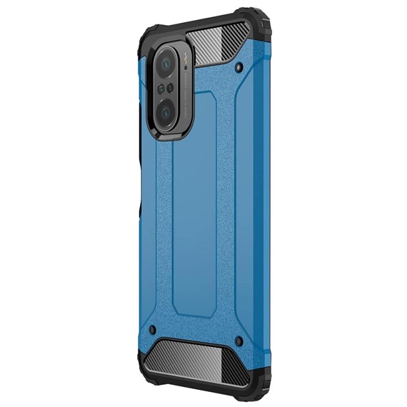 Microsonic Xiaomi Poco F3 Kılıf Rugged Armor Mavi 2