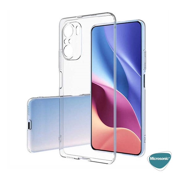 Microsonic Xiaomi Poco F3 Kılıf Transparent Soft Beyaz 3