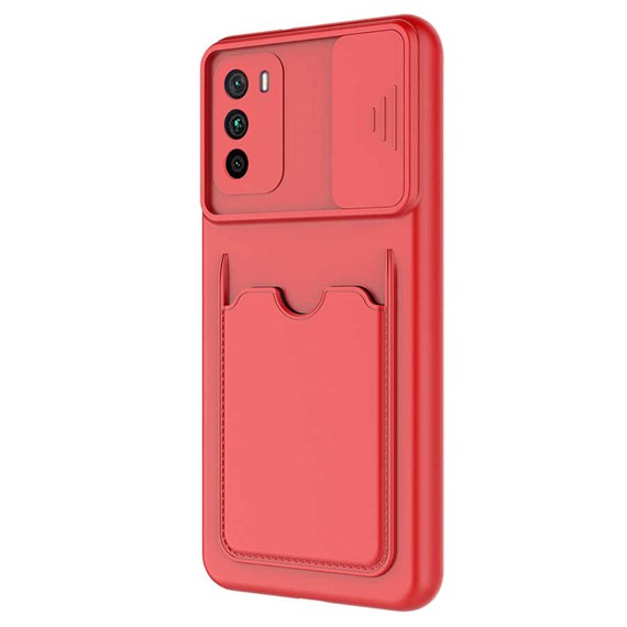 Microsonic Xiaomi Poco M3 Kılıf Inside Card Slot Kırmızı 2