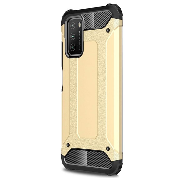 Microsonic Xiaomi Poco M3 Kılıf Rugged Armor Gold 2