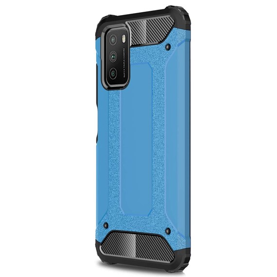 Microsonic Xiaomi Poco M3 Kılıf Rugged Armor Mavi 2