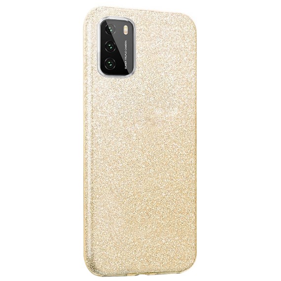 Microsonic Xiaomi Poco M3 Kılıf Sparkle Shiny Gold 2