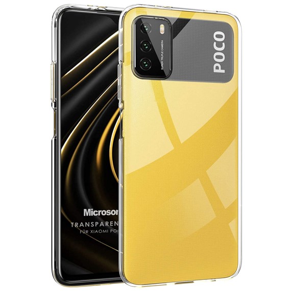 Microsonic Xiaomi Poco M3 Kılıf Transparent Soft Beyaz 1