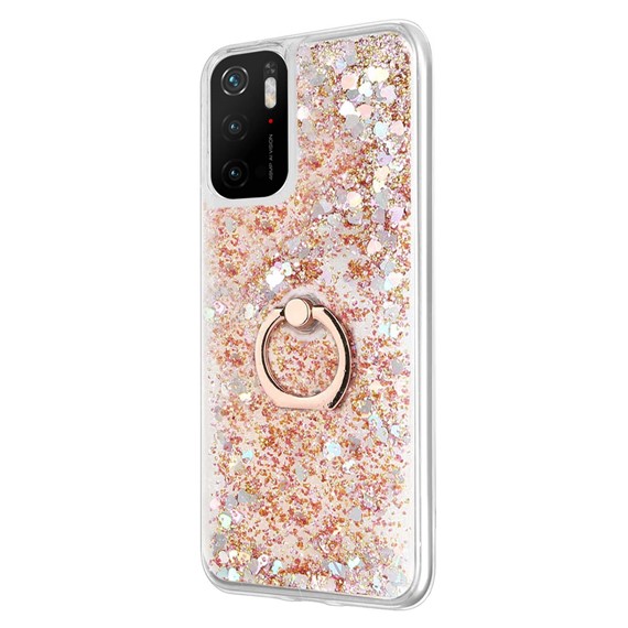 Microsonic Xiaomi Redmi Note 11 SE Kılıf Glitter Liquid Holder Gold 2