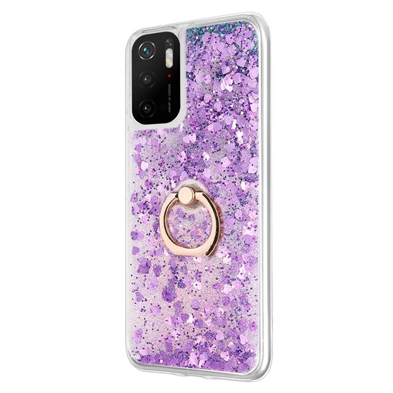 Microsonic Xiaomi Redmi Note 11 SE Kılıf Glitter Liquid Holder Mor 2