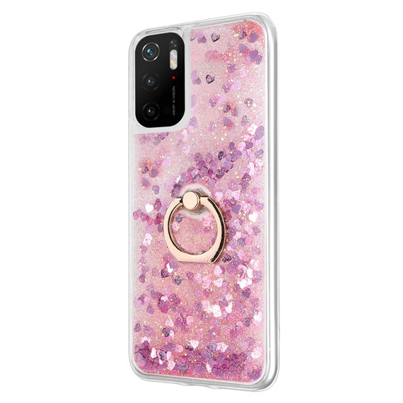 Microsonic Xiaomi Redmi Note 11 SE Kılıf Glitter Liquid Holder Pembe 2