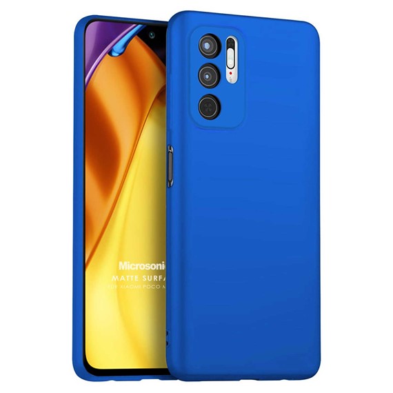 Microsonic Matte Silicone Xiaomi Poco M3 Pro Kılıf Mavi 1