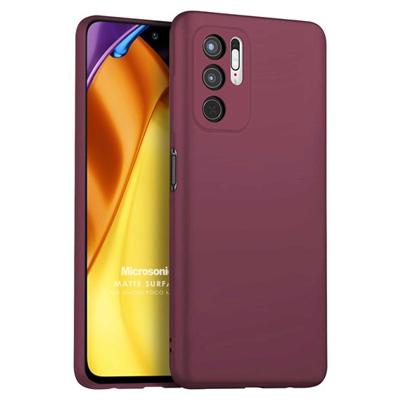 Microsonic Matte Silicone Xiaomi Poco M3 Pro Kılıf Mor 1