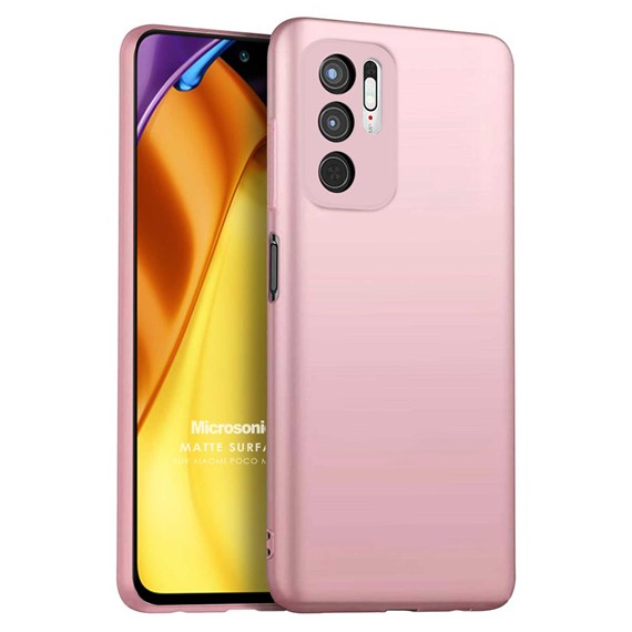 Microsonic Matte Silicone Xiaomi Redmi Note 11 SE Kılıf Rose Gold 1