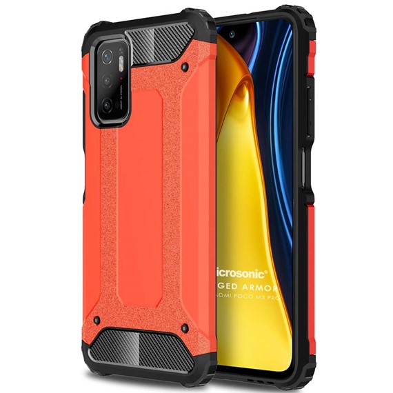 Microsonic Xiaomi Poco M3 Pro Kılıf Rugged Armor Kırmızı 1