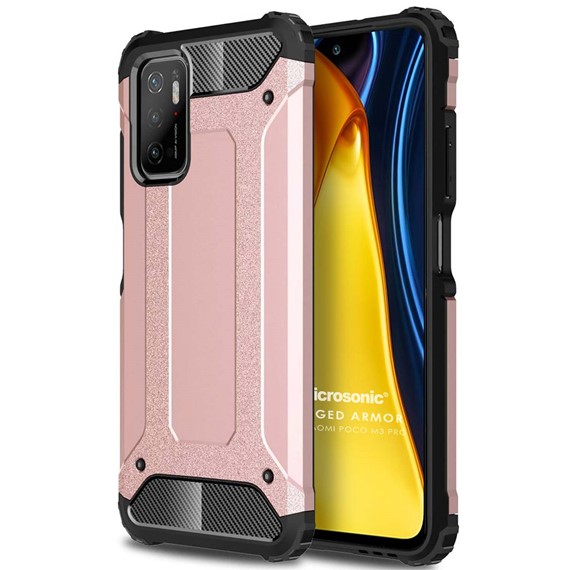 Microsonic Xiaomi Redmi Note 11 SE Kılıf Rugged Armor Rose Gold 1