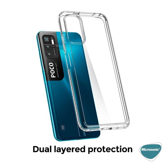 Microsonic Xiaomi Poco M3 Pro Kılıf Transparent Soft Beyaz 6