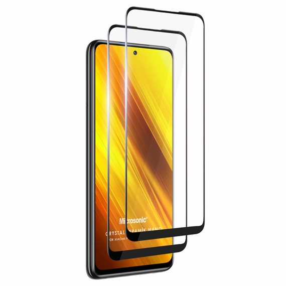 Microsonic Xiaomi Poco X3 NFC Crystal Seramik Nano Ekran Koruyucu Siyah 2 Adet 1