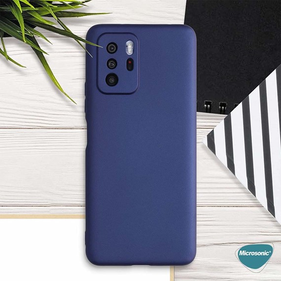 Microsonic Matte Silicone Xiaomi Poco X3 GT Kılıf Rose Gold 3