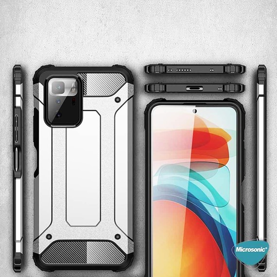 Microsonic Xiaomi Poco X3 GT Kılıf Rugged Armor Gold 3