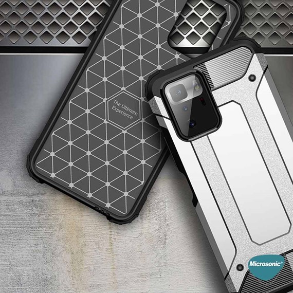 Microsonic Xiaomi Poco X3 GT Kılıf Rugged Armor Siyah 8