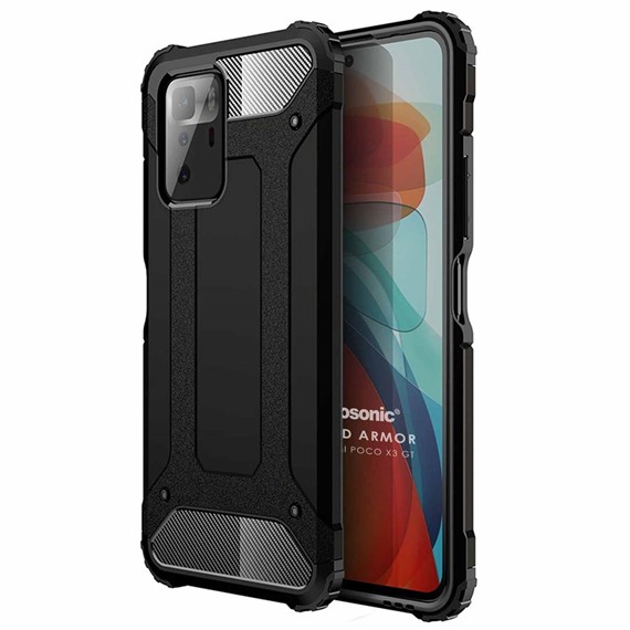 Microsonic Xiaomi Poco X3 GT Kılıf Rugged Armor Siyah 1