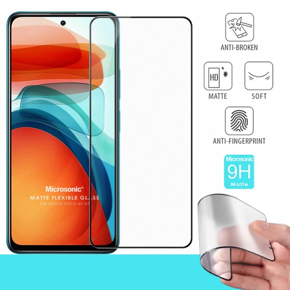 Microsonic Xiaomi Poco X3 GT Seramik Matte Flexible Ekran Koruyucu Siyah 1