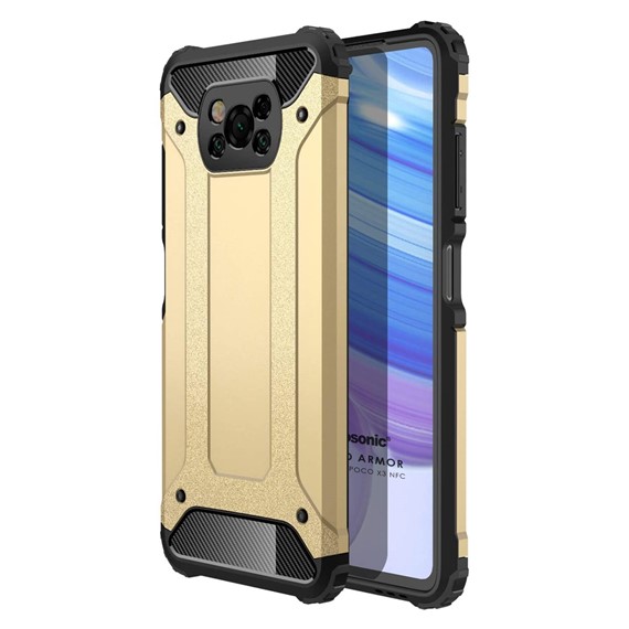 Microsonic Xiaomi Poco X3 NFC Kılıf Rugged Armor Gold 1