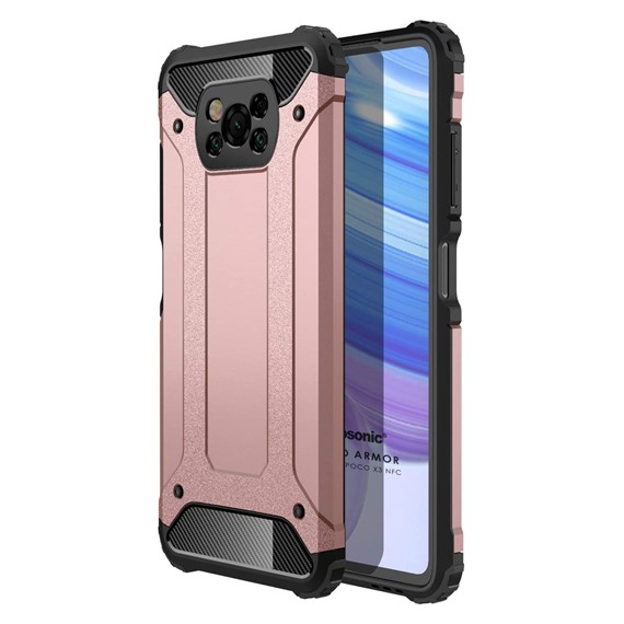 Microsonic Xiaomi Poco X3 Pro Kılıf Rugged Armor Rose Gold 1