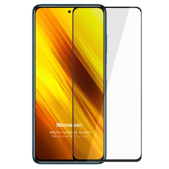 Microsonic Xiaomi Poco X3 NFC Seramik Matte Flexible Ekran Koruyucu Siyah 2