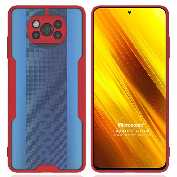 Microsonic Xiaomi Poco X3 NFC Kılıf Paradise Glow Kırmızı 1