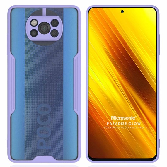 Microsonic Xiaomi Poco X3 NFC Kılıf Paradise Glow Lila 1