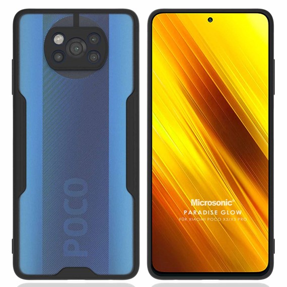 Microsonic Xiaomi Poco X3 NFC Kılıf Paradise Glow Siyah 1