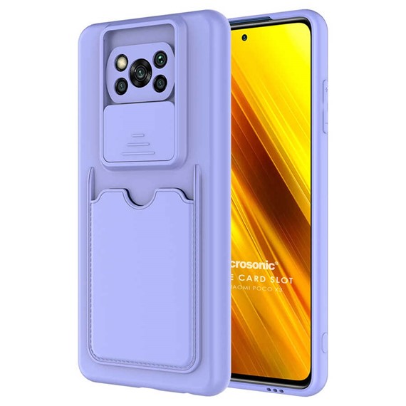 Microsonic Xiaomi Poco X3 Pro Kılıf Inside Card Slot Lila 1
