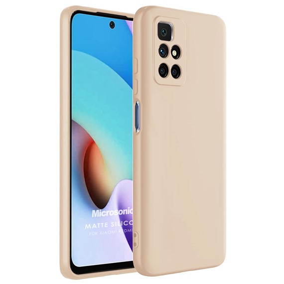 Microsonic Matte Silicone Xiaomi Redmi 10 Kılıf Gold 1