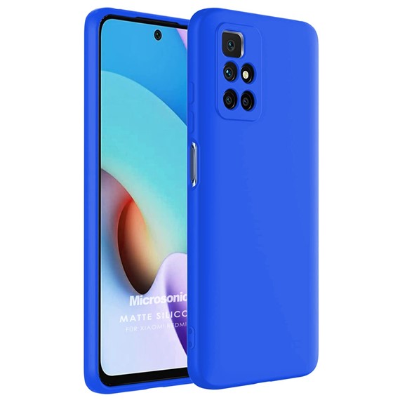 Microsonic Matte Silicone Xiaomi Redmi 10 Kılıf Mavi 1